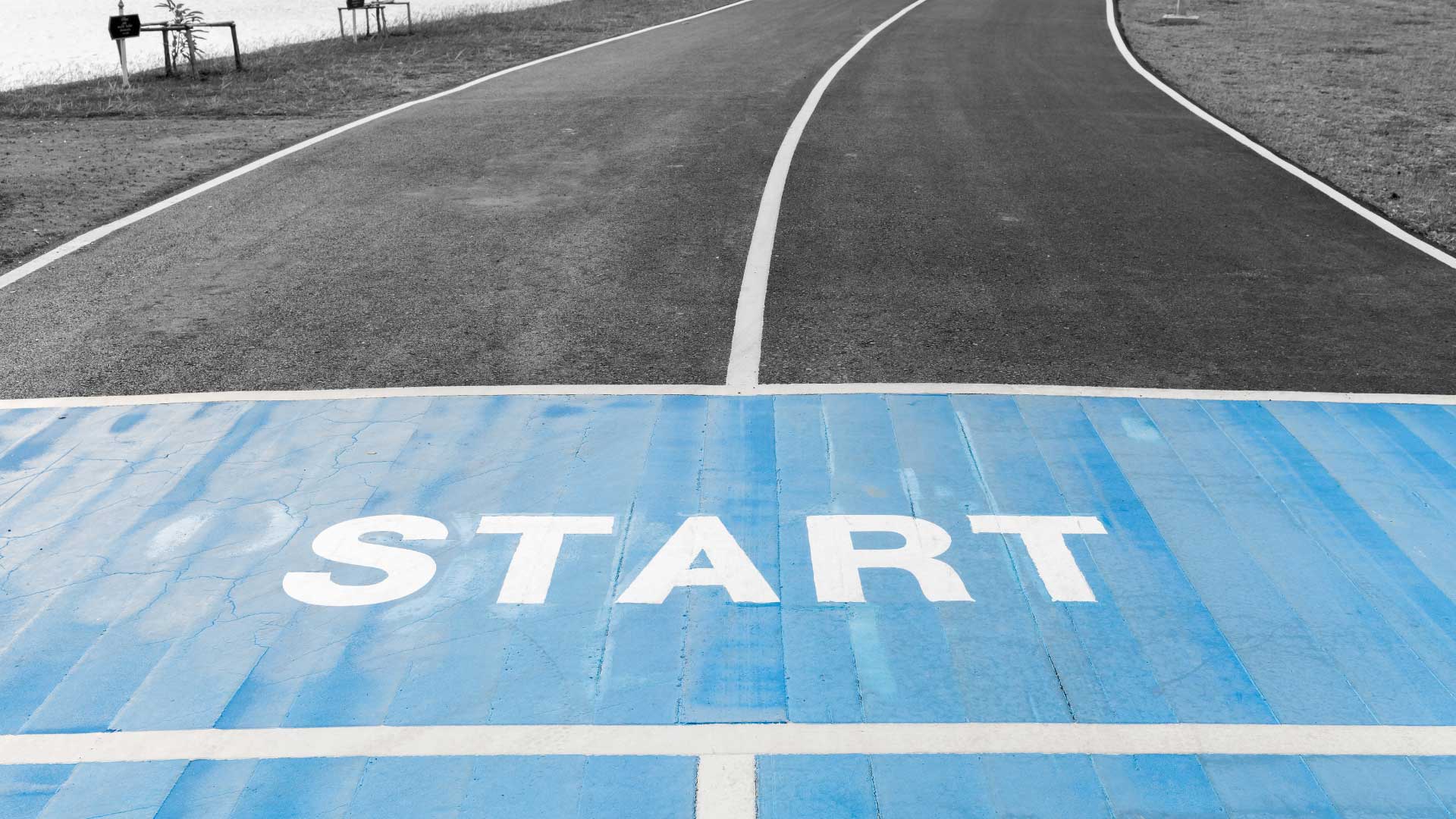 Race track starting line